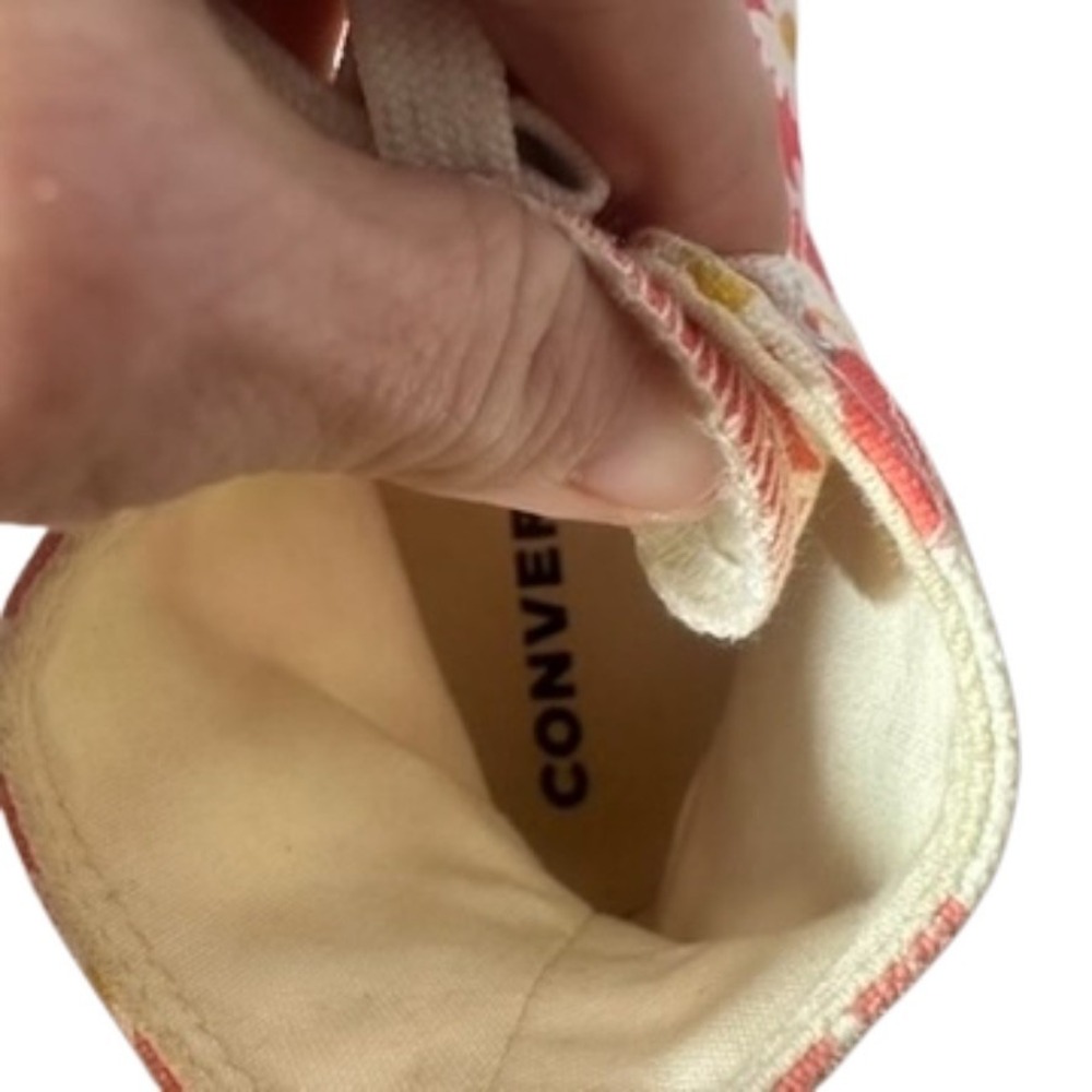 Converse Chuck Taylor Daisy Print High Top Sneakers Coral Women's 7.5‎ - Picture 9 of 16